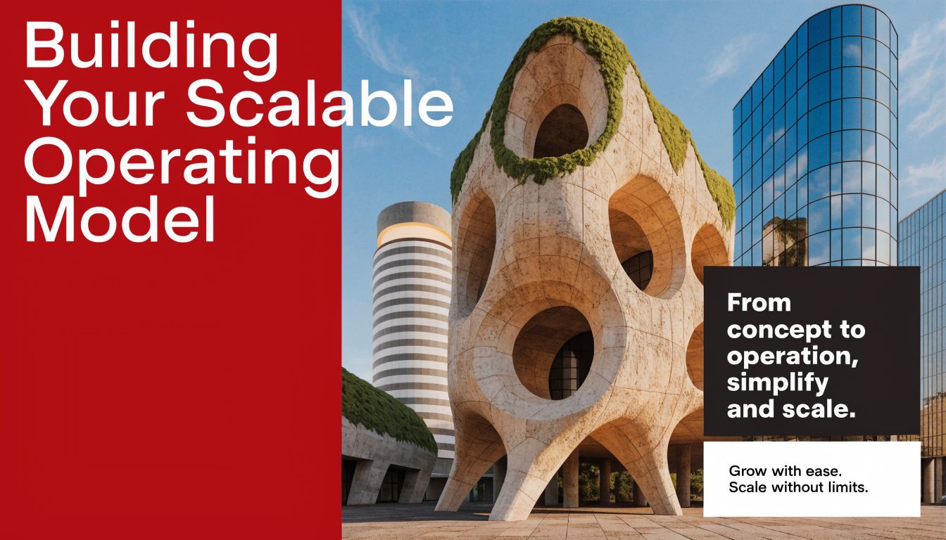 A modern, futuristic building with unique, organic, porous architecture stands prominently against a bright blue sky.